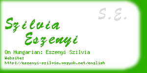 szilvia eszenyi business card